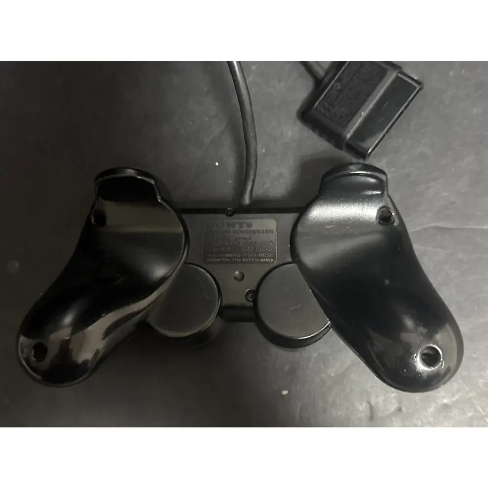 Sony PS2 BLACK Wired Controller OEM DualShock 2 PlayStation 2 SCPH-10010 Tested